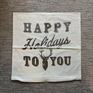 🪴$5/25🪴 NWOT H&M Holiday Deer Throw Pillow Cover Cotton 16x16